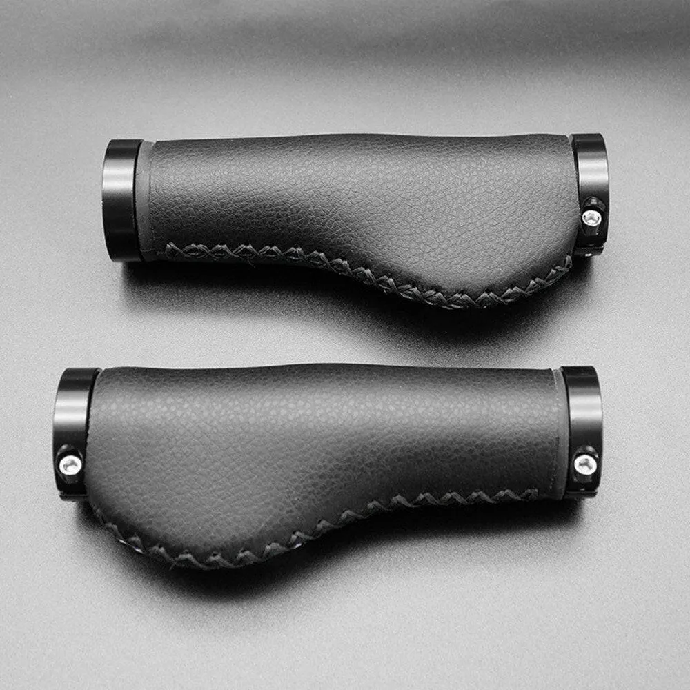 1 Pair of Bike Handlebar Grips Premium PU Double Lock-on MTB Handlebar Cover Anti-slip Cycling Handlebar Grips