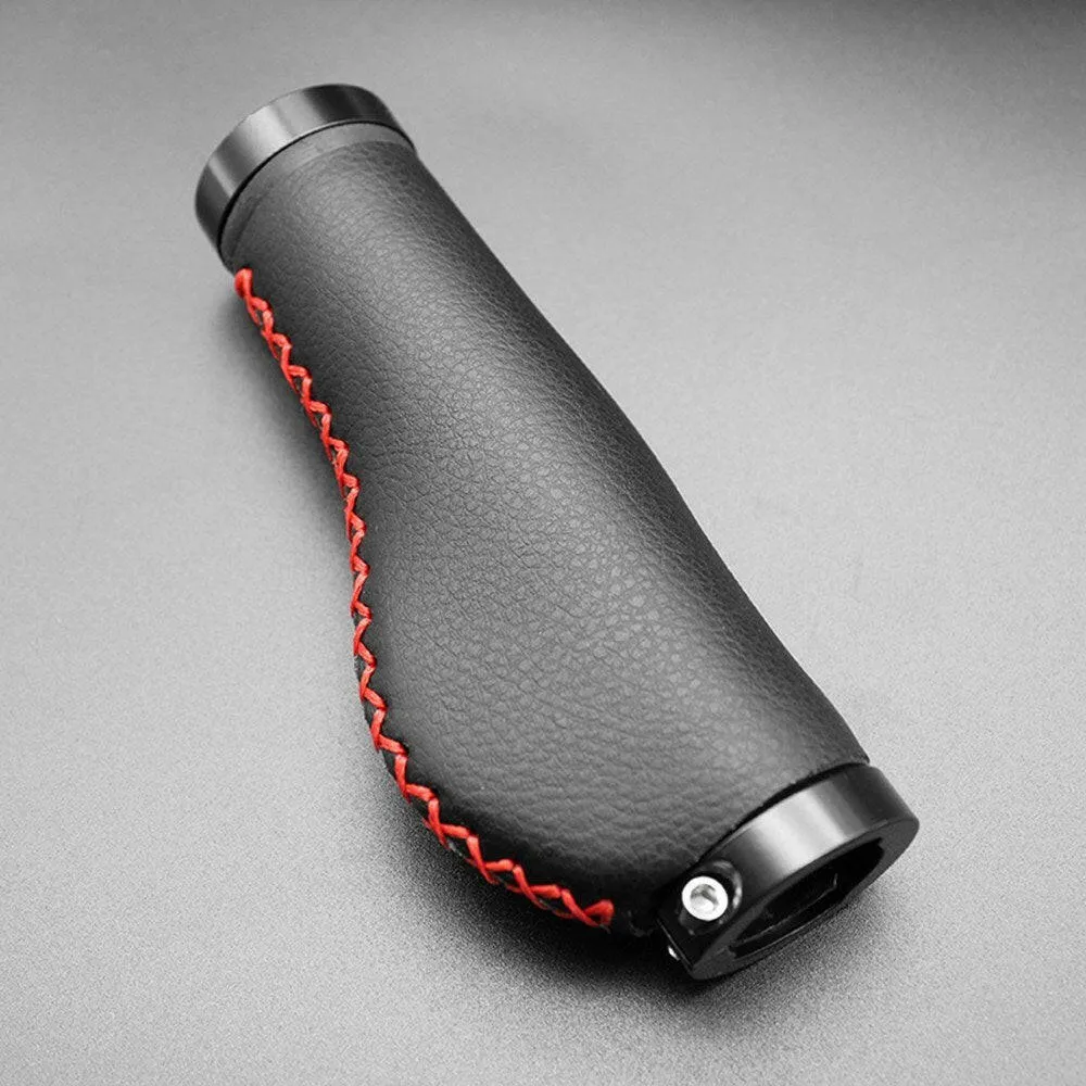 1 Pair of Bike Handlebar Grips Premium PU Double Lock-on MTB Handlebar Cover Anti-slip Cycling Handlebar Grips