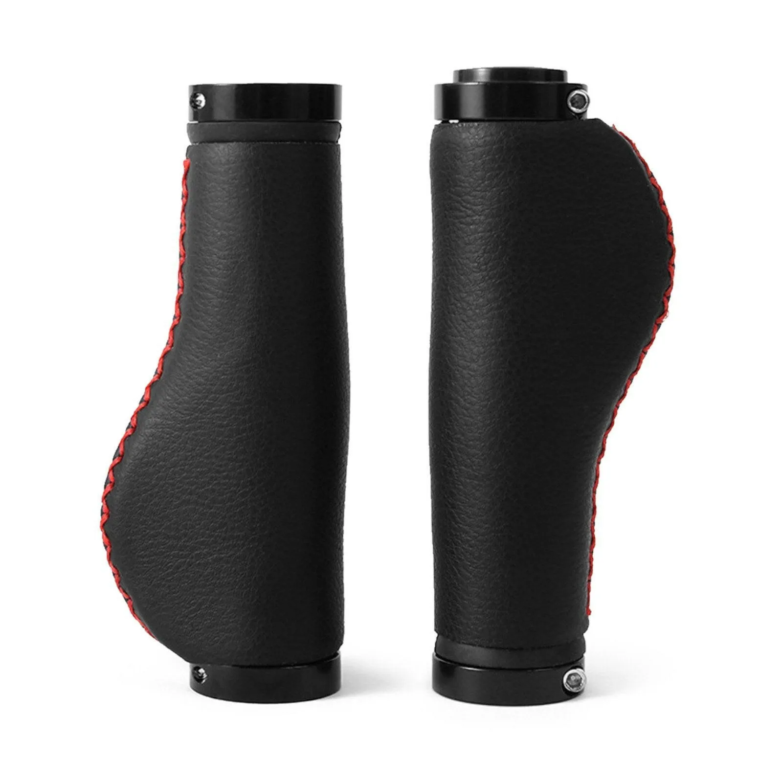 1 Pair of Bike Handlebar Grips Premium PU Double Lock-on MTB Handlebar Cover Anti-slip Cycling Handlebar Grips