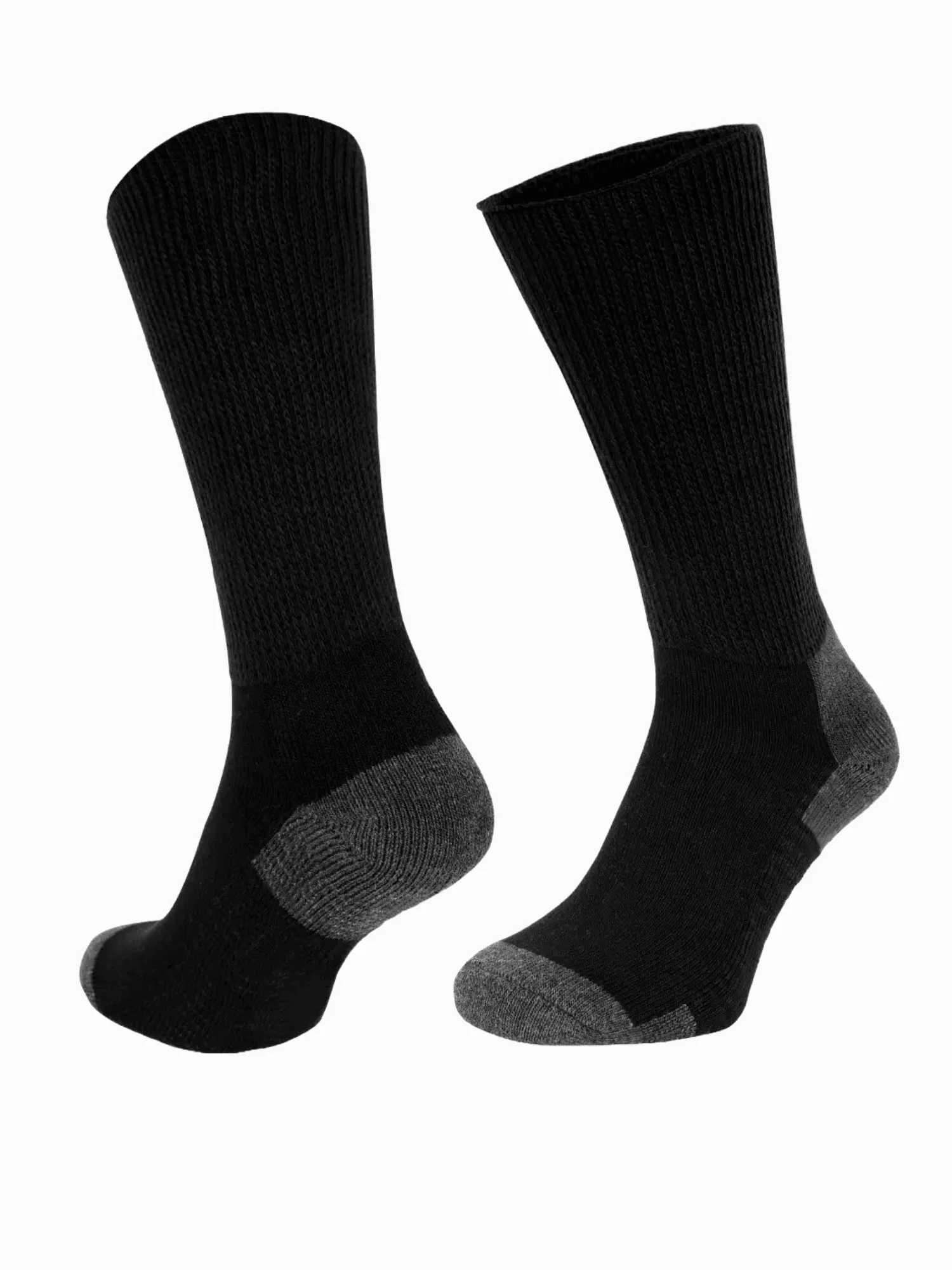 3 Pairs Black Extra Wide Non Elastic Diabetic Socks Soft Grip Sock