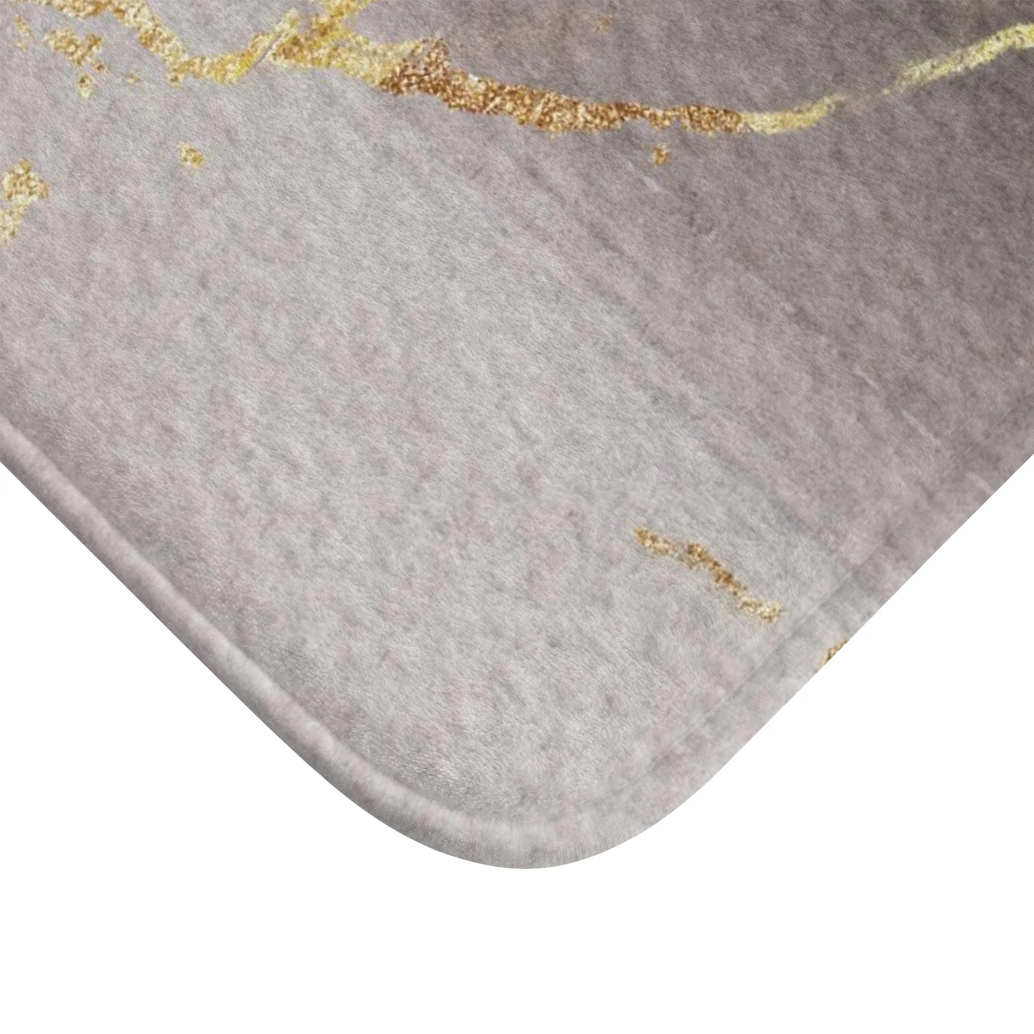 Abstract Bath Mat | Taupe Brown, Black Gold