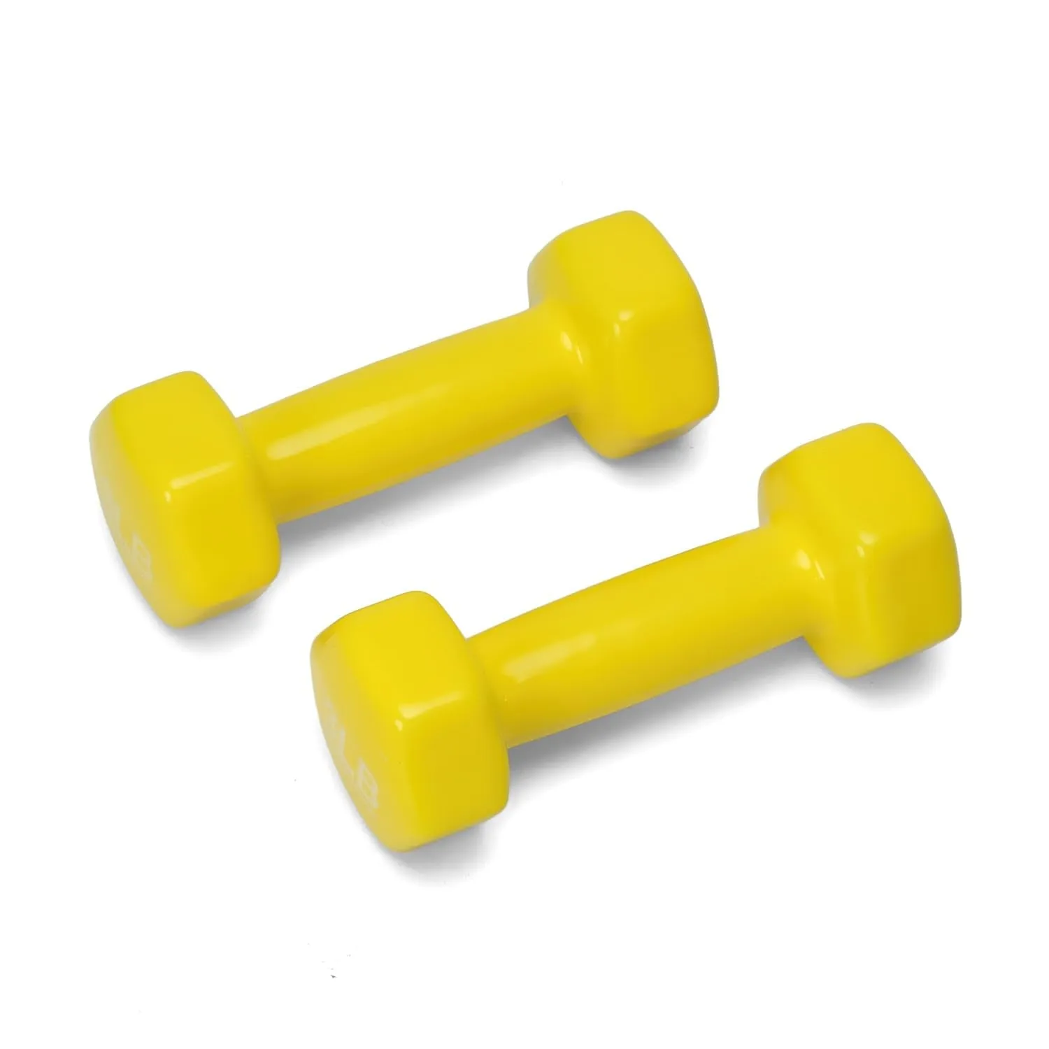 amazon basics Vinyl 3 Pound Dumbbells-Set Of 2, Citron, 2722 Grams,Yellow