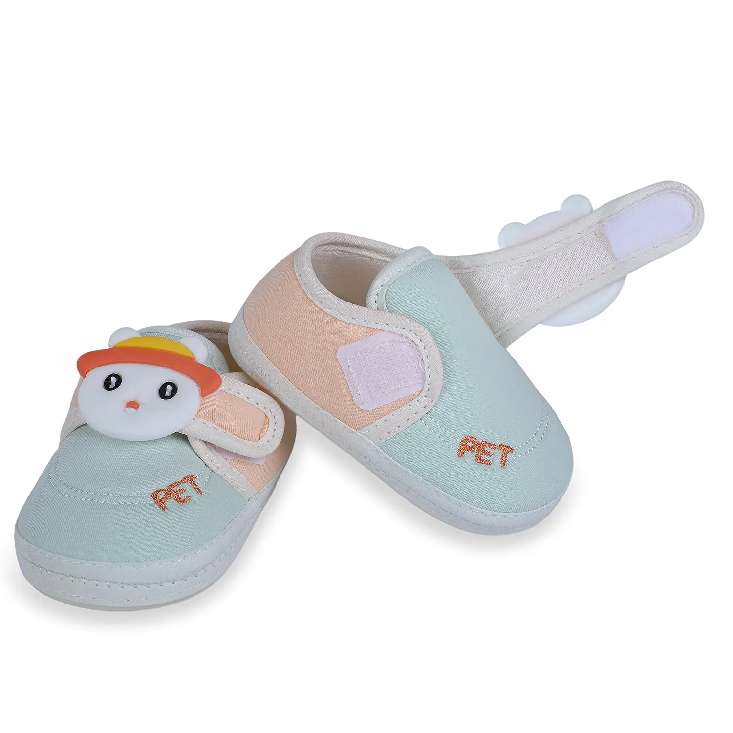 Baby Moo Persian Kitty Soft Sole Anti-Slip Booties - Green