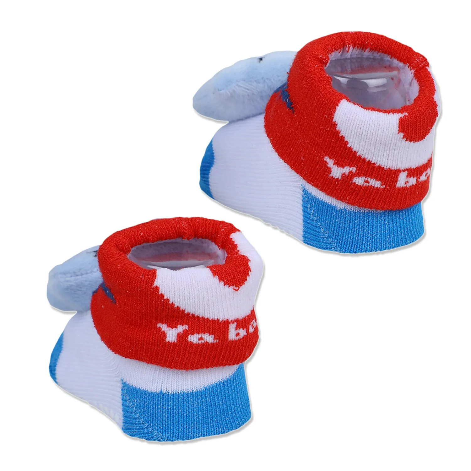 Baby Moo Winking Star Cotton Anti-Skid 3D Socks - Red