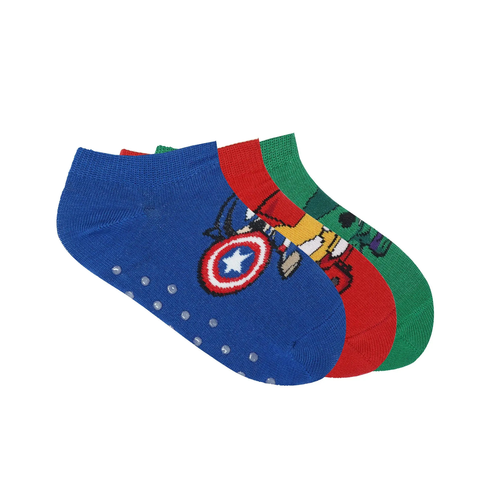 BALENZIA X MARVEL ANTI-SKID LOW CUT SOCKS FOR KIDS | PACK OF 3 PAIRS/1U