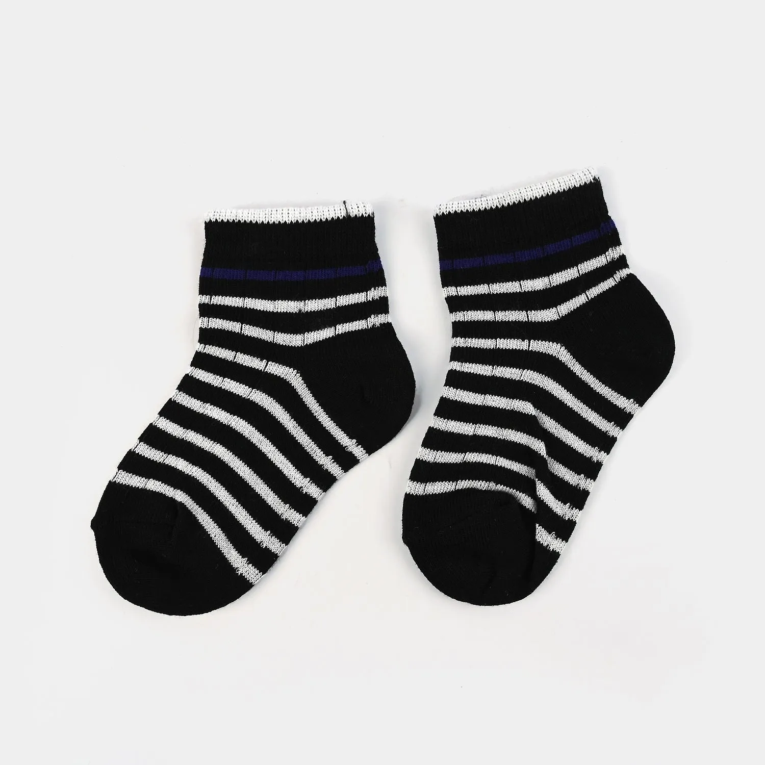 Boys Black Striped Socks 18M 