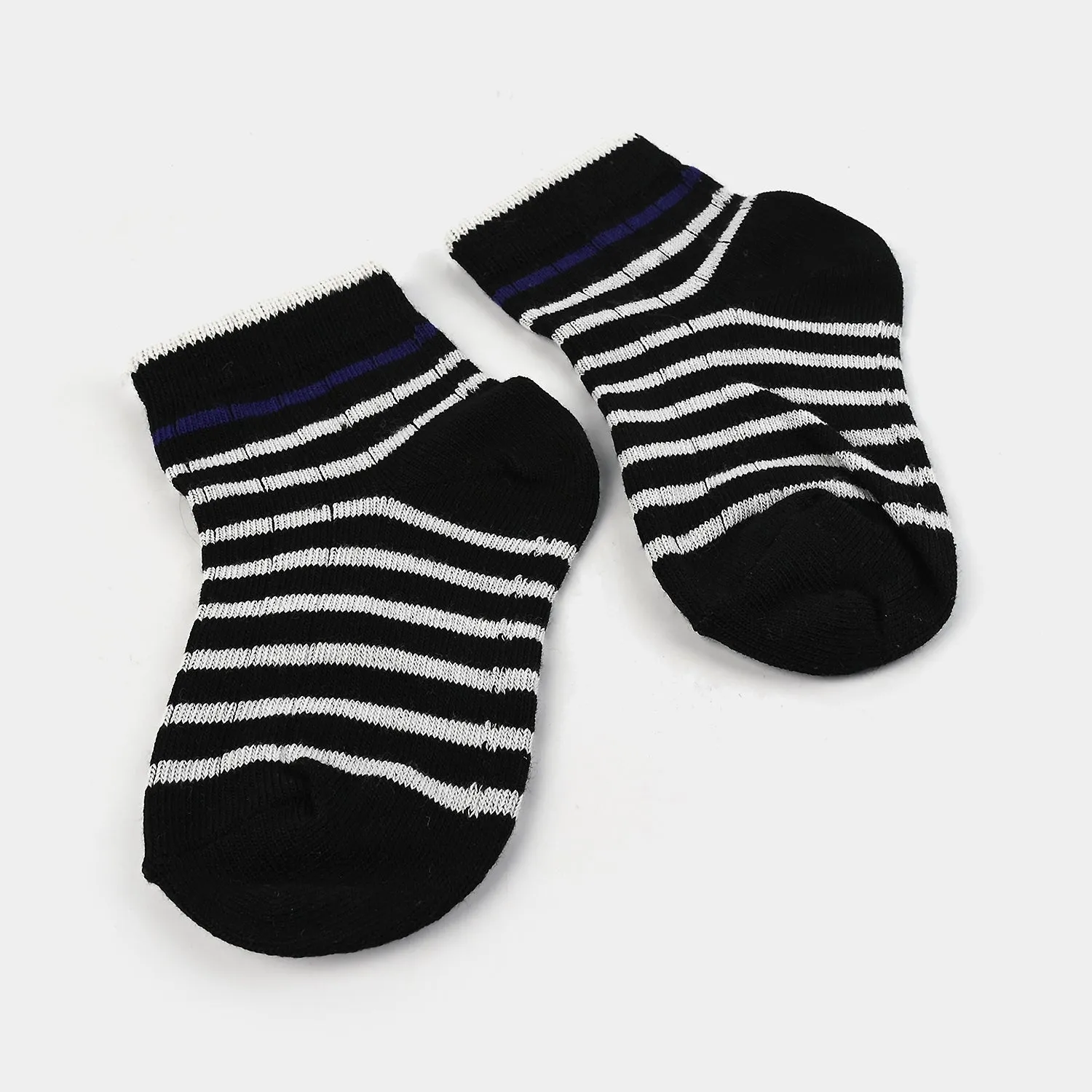 Boys Black Striped Socks 18M 