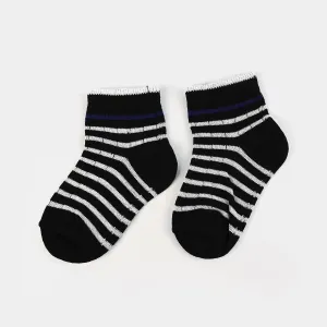 Boys Black Striped Socks 18M 