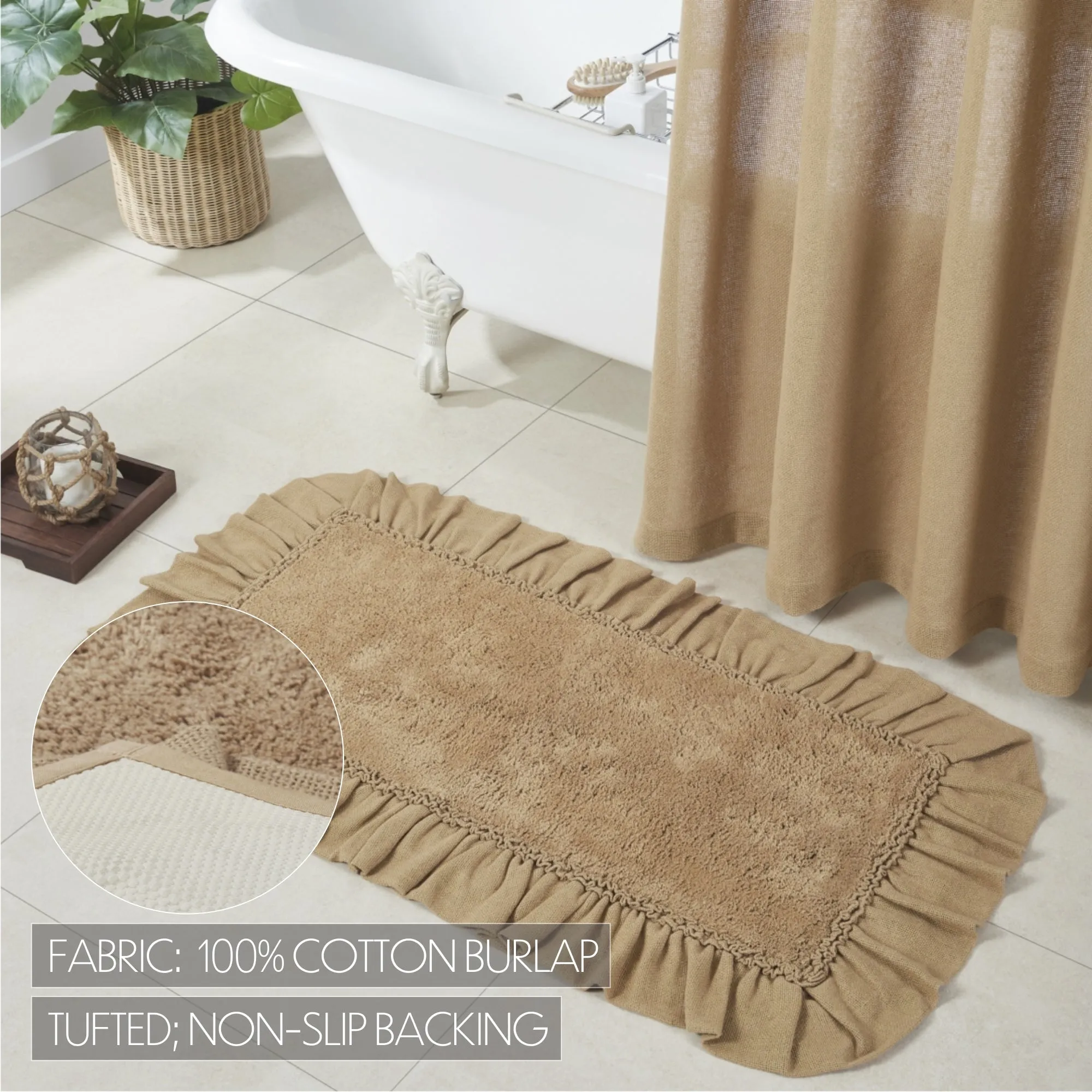 Burlap Bathmat