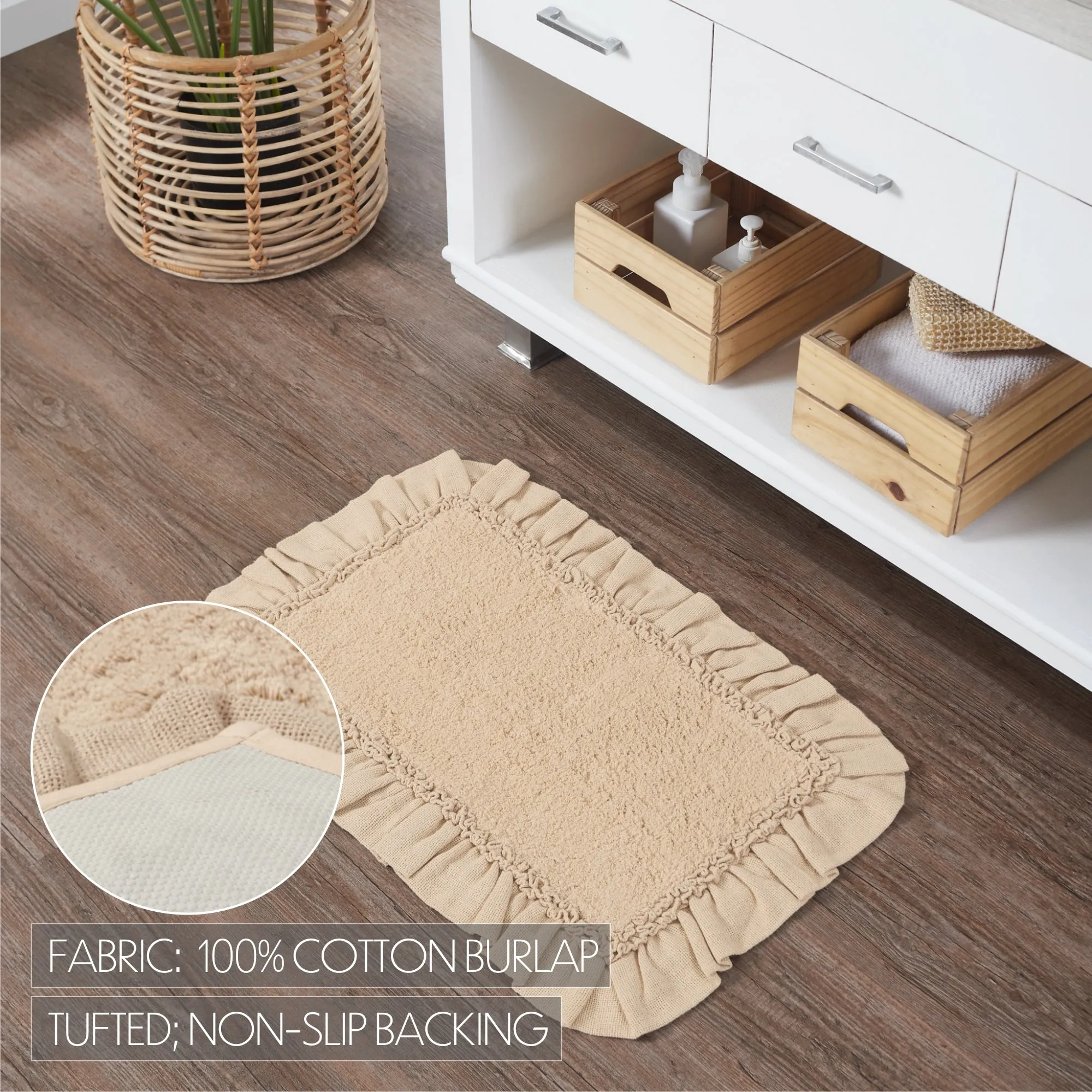 Burlap Bathmat