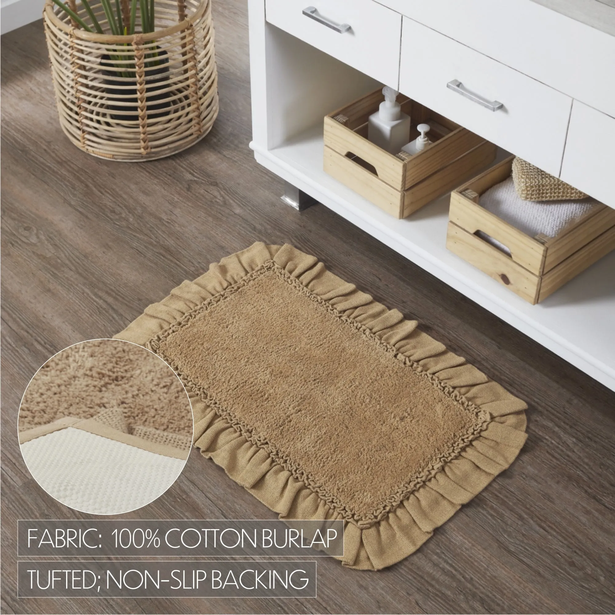 Burlap Bathmat