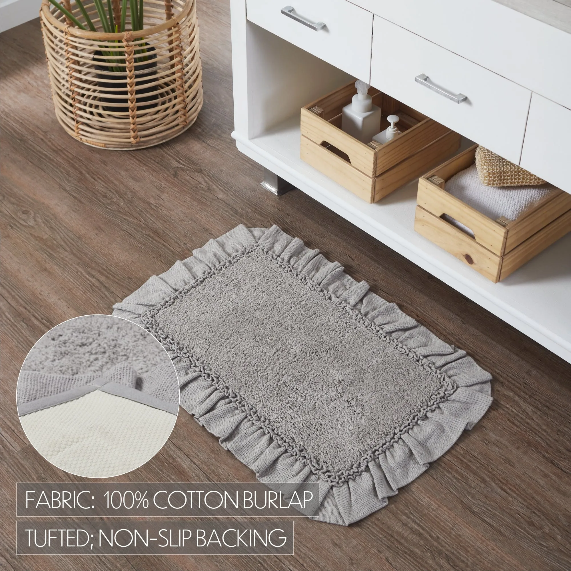 Burlap Bathmat