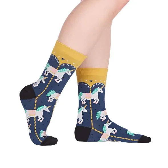 Carousel Unicorn Women's Crew Socks