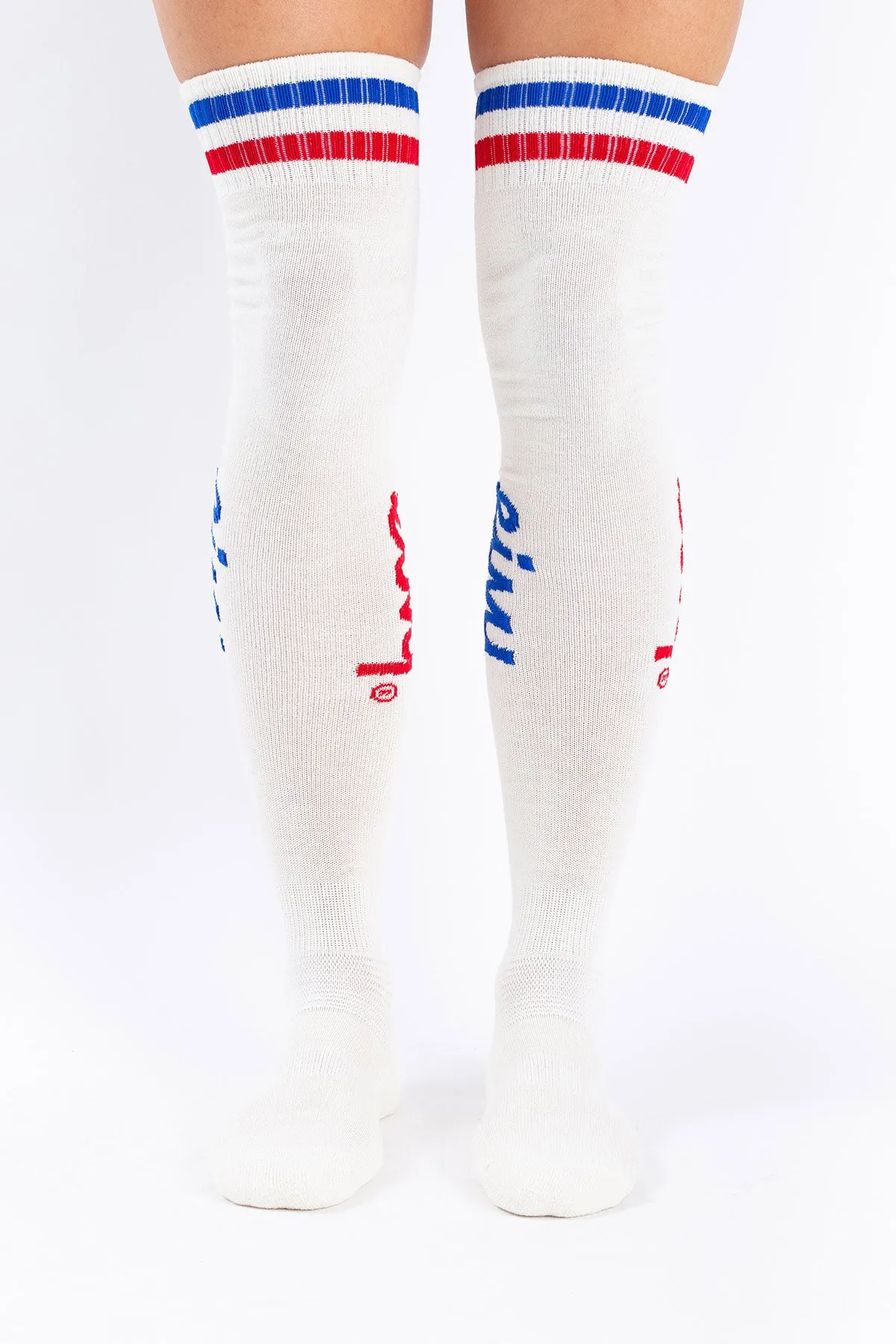 CHEERLEADER OVER KNEE WOOL SOCKS