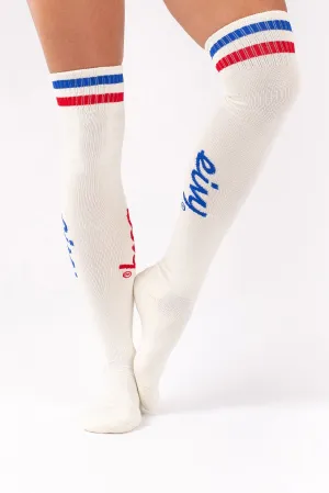 CHEERLEADER OVER KNEE WOOL SOCKS