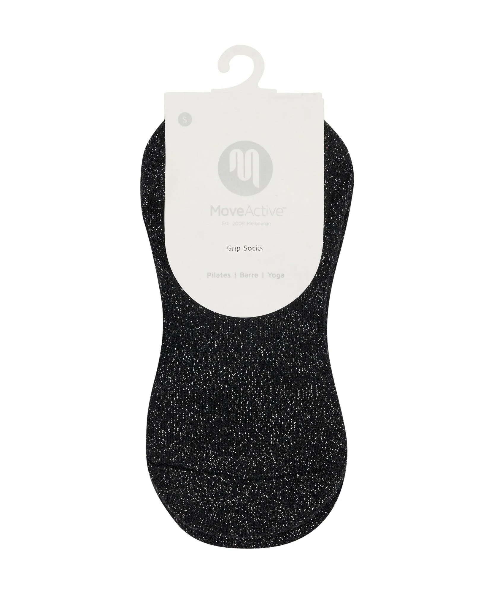 Classic Low Rise Grip Socks - Black Sparkle Frill