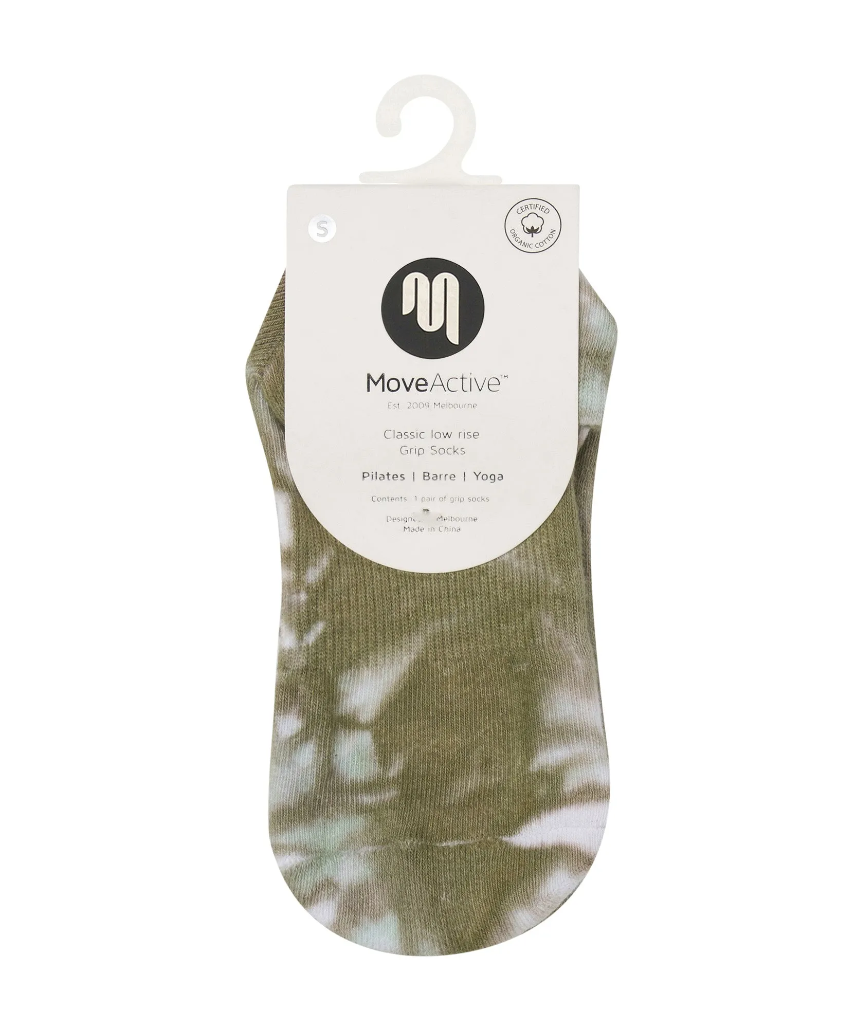 Classic Low Rise Grip Socks - Blue Gum Tie-Dye