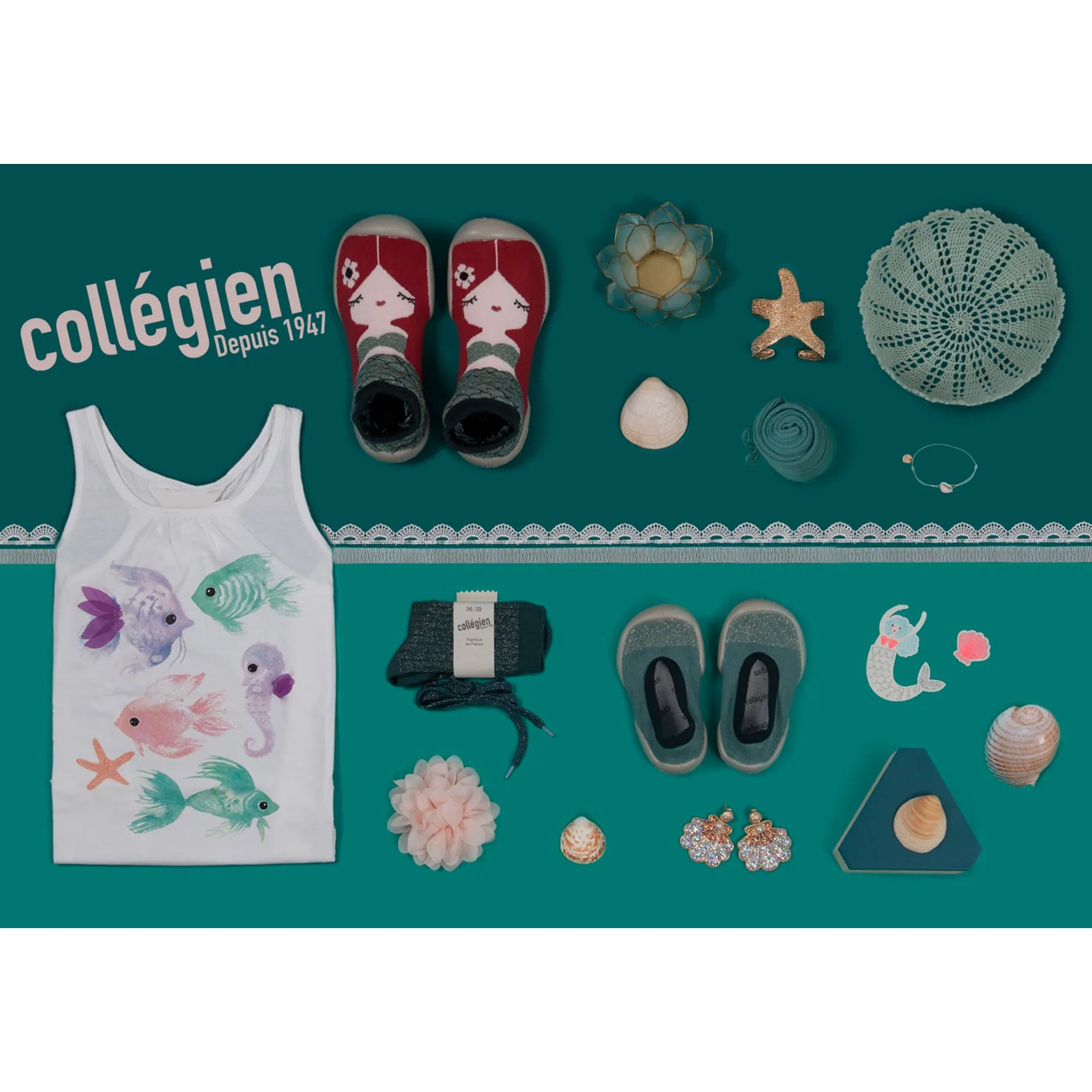 collégien Mermaid Sock Slippers