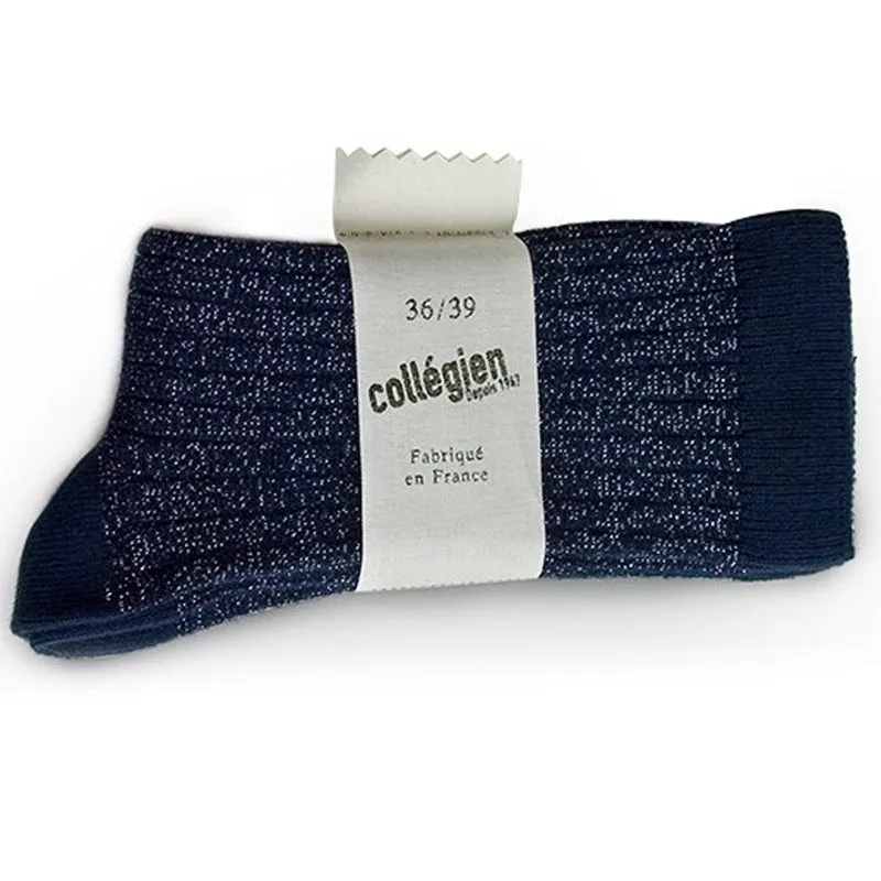 collégien Unies A Cotes Brillantes Nuit Etoilee Socks