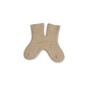 collégien Unies A Cotes Brillantes Petite Taupe Socks