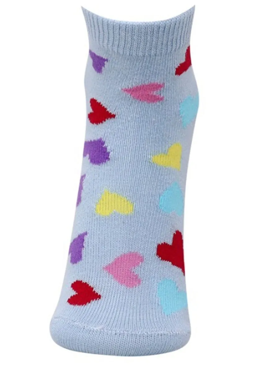 Combo Of 2 Kids Ankle Length Socks:Magic World-Cream, Blue