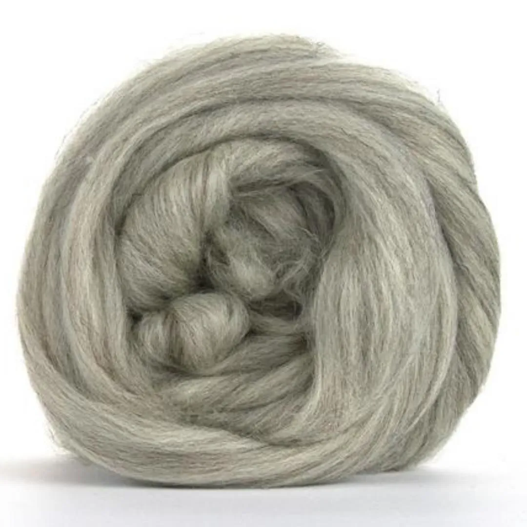 Corriedale Wool Roving Top (1 lb / 16 oz) | 28 Microns, Natural Gray Undyed, Cleaned and Combed Core Wool