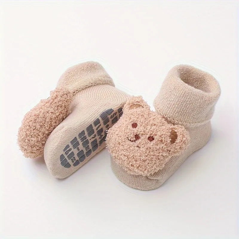 Cozy and Cute Bear NonSlip Socks for Little Feet