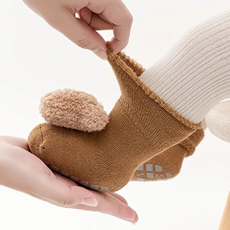 Cozy and Cute Bear NonSlip Socks for Little Feet