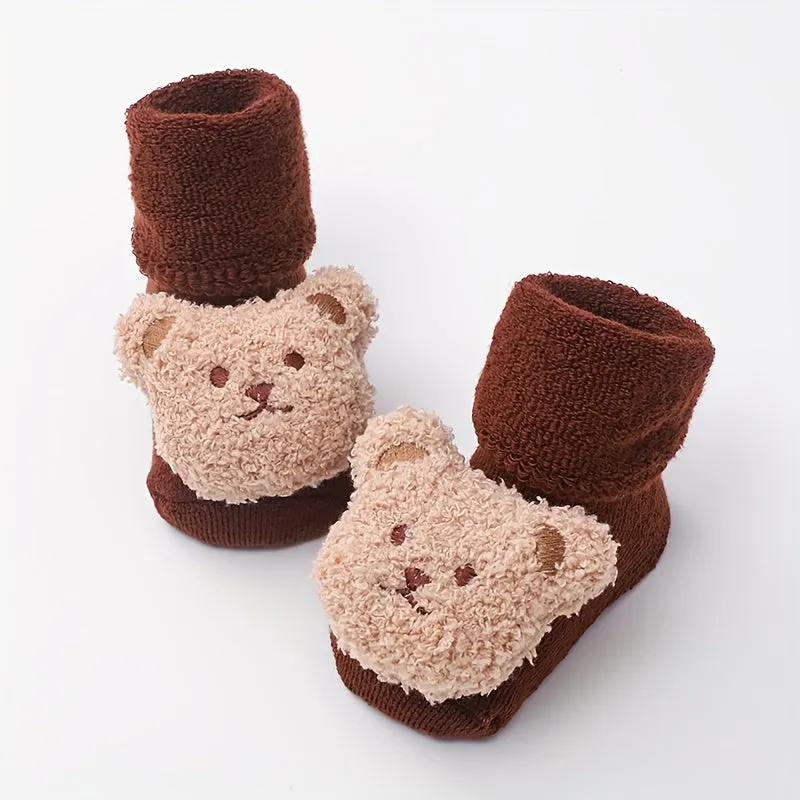 Cozy and Cute Bear NonSlip Socks for Little Feet