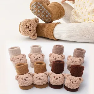 Cozy and Cute Bear NonSlip Socks for Little Feet