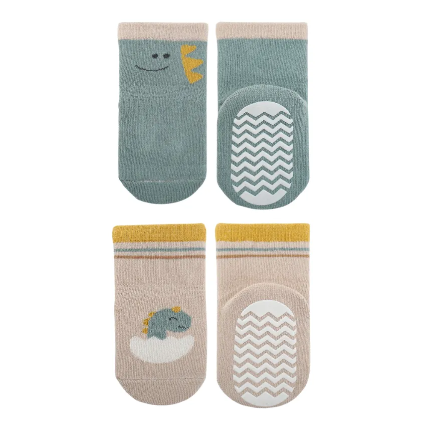 Cozy Non-Slip Socks (2 pack) - Dinos