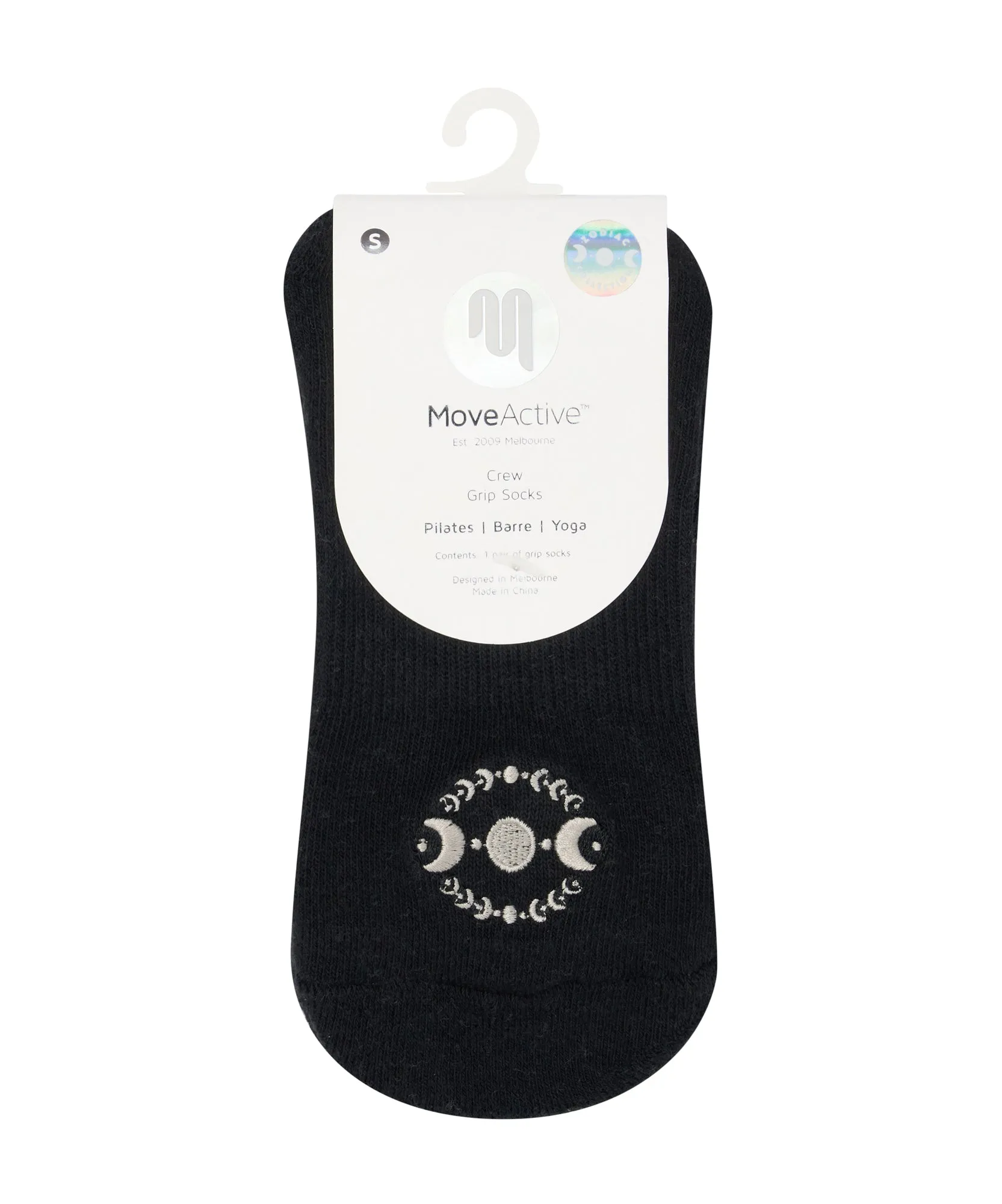 Crew Non Slip Grip Socks - Solar Eclipse