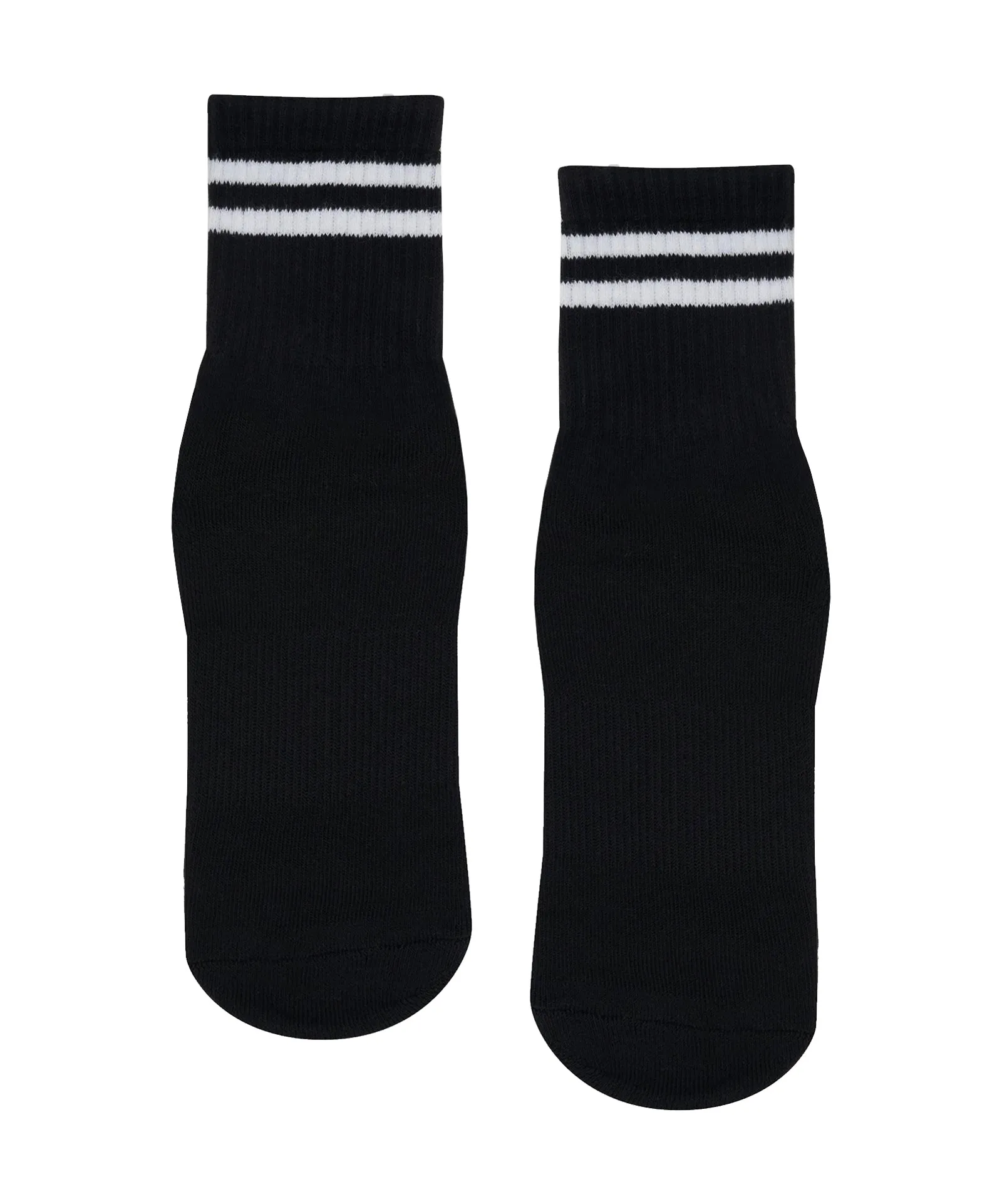 Crew Non Slip Grip Socks - Sporty Stripe Black