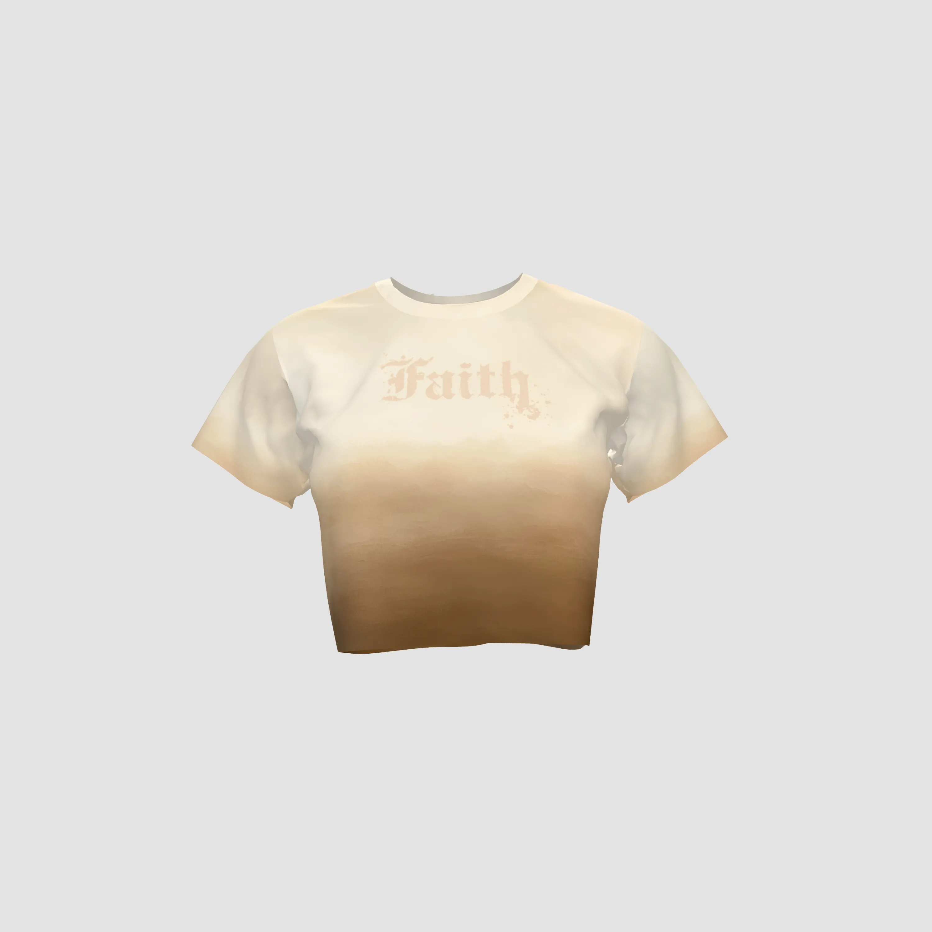 CROPPED CREAM T-SHIRT