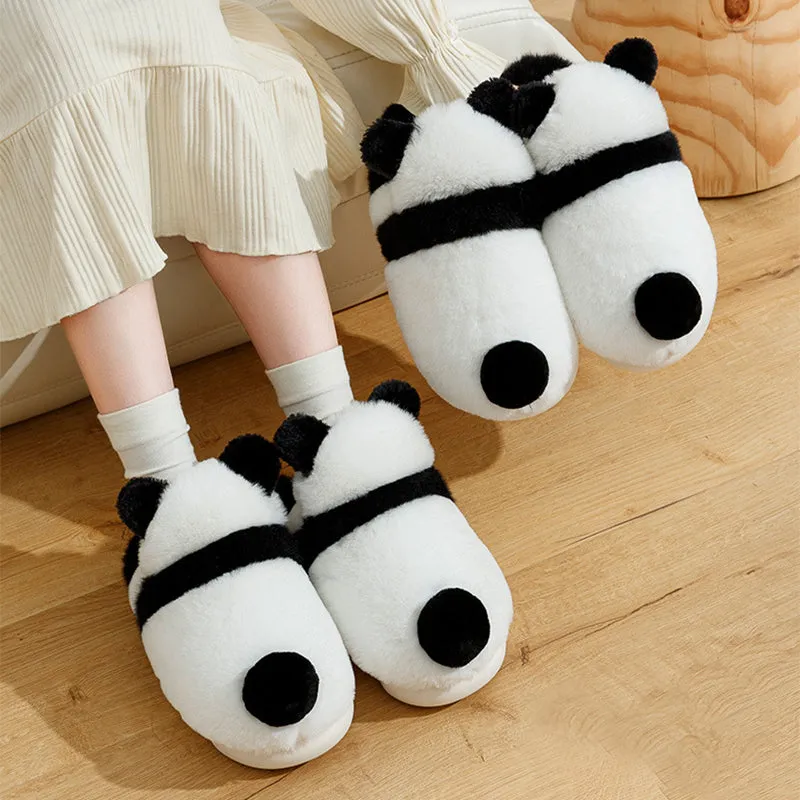 Cute Panda Plush Indoor Warm Slippers