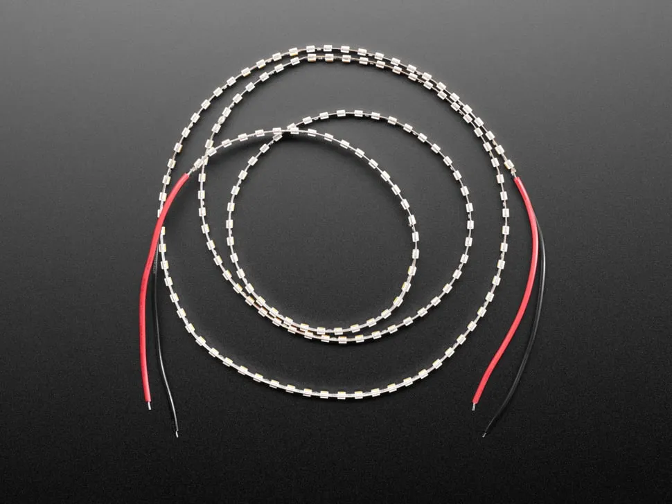 Double-Sided Single Color 12V LED Strip - Warm White 3000K - 1m