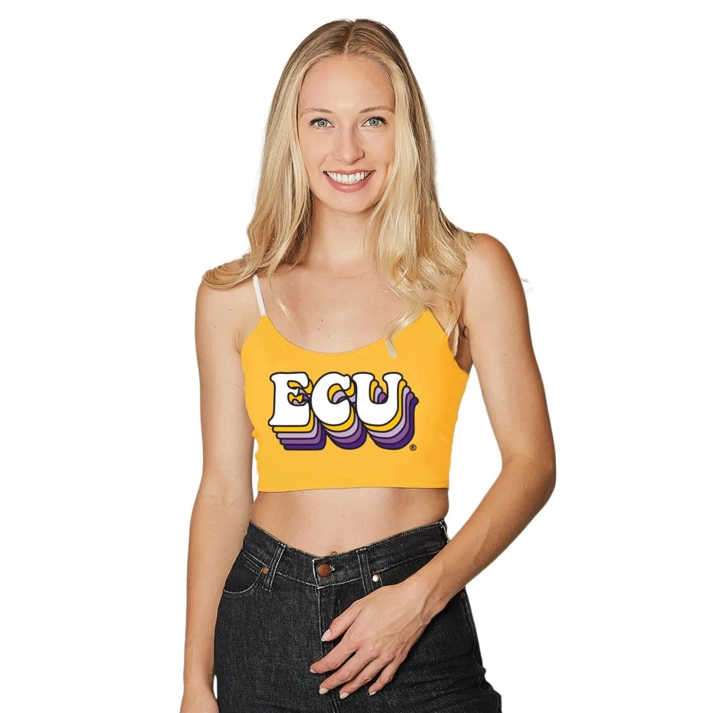 ECU Pirates Yellow Spaghetti Tank