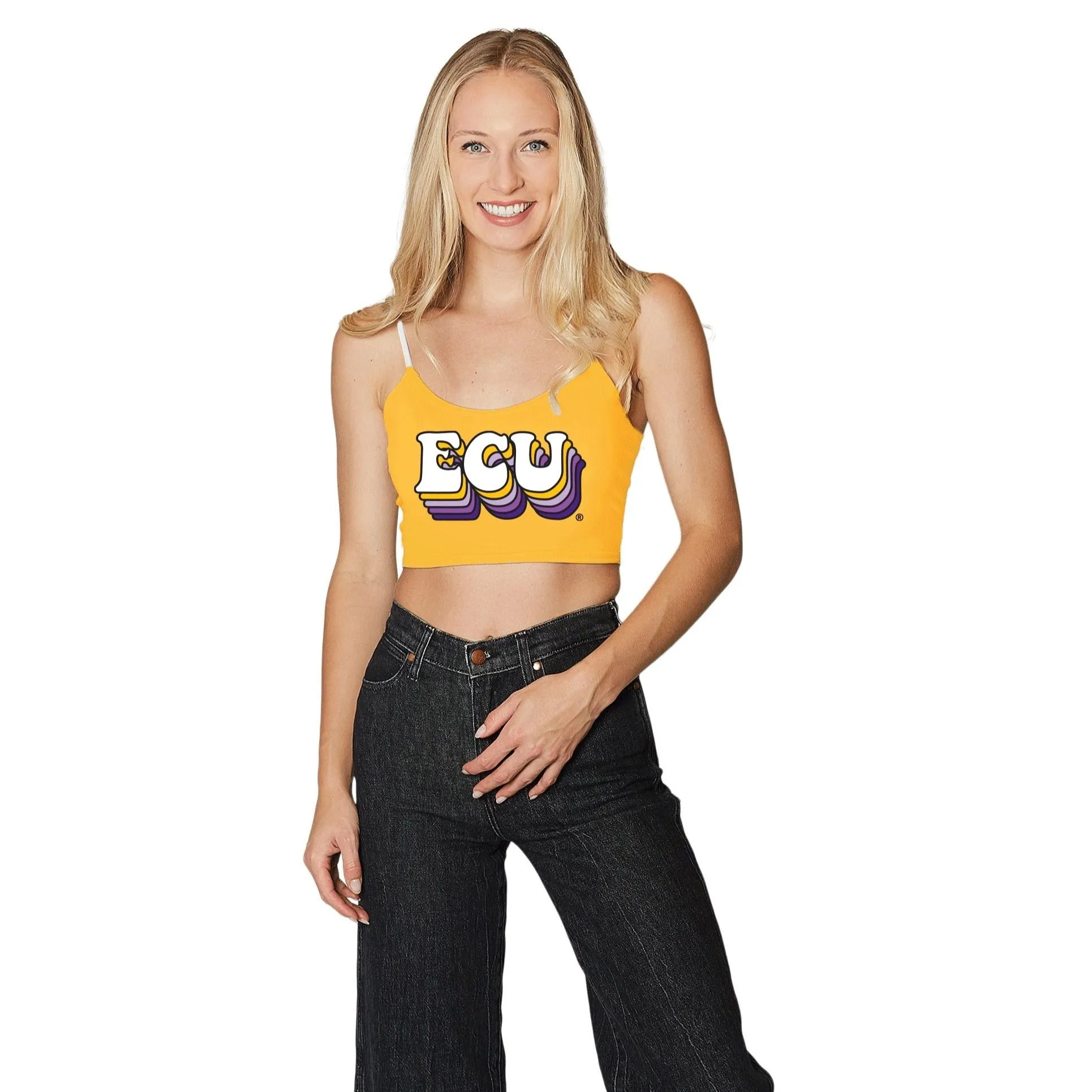 ECU Pirates Yellow Spaghetti Tank