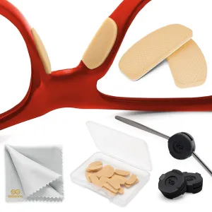 Eyeglass Nose Pads Anti Slip 1 mm Silicone Nose Bridge 6 Pairs Beige Color