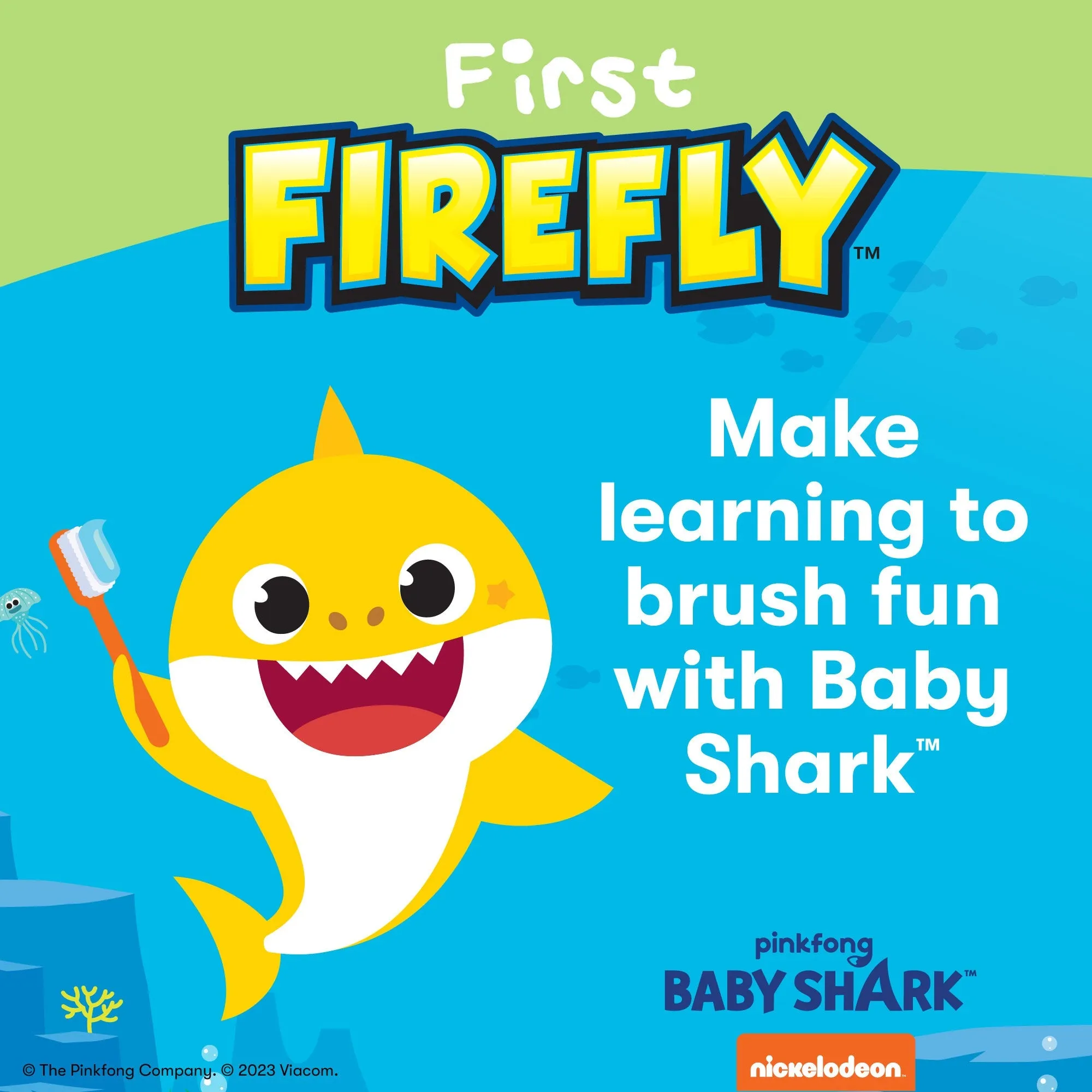 First Firefly Baby Shark Training Light Up Toothbrush, 1 Count