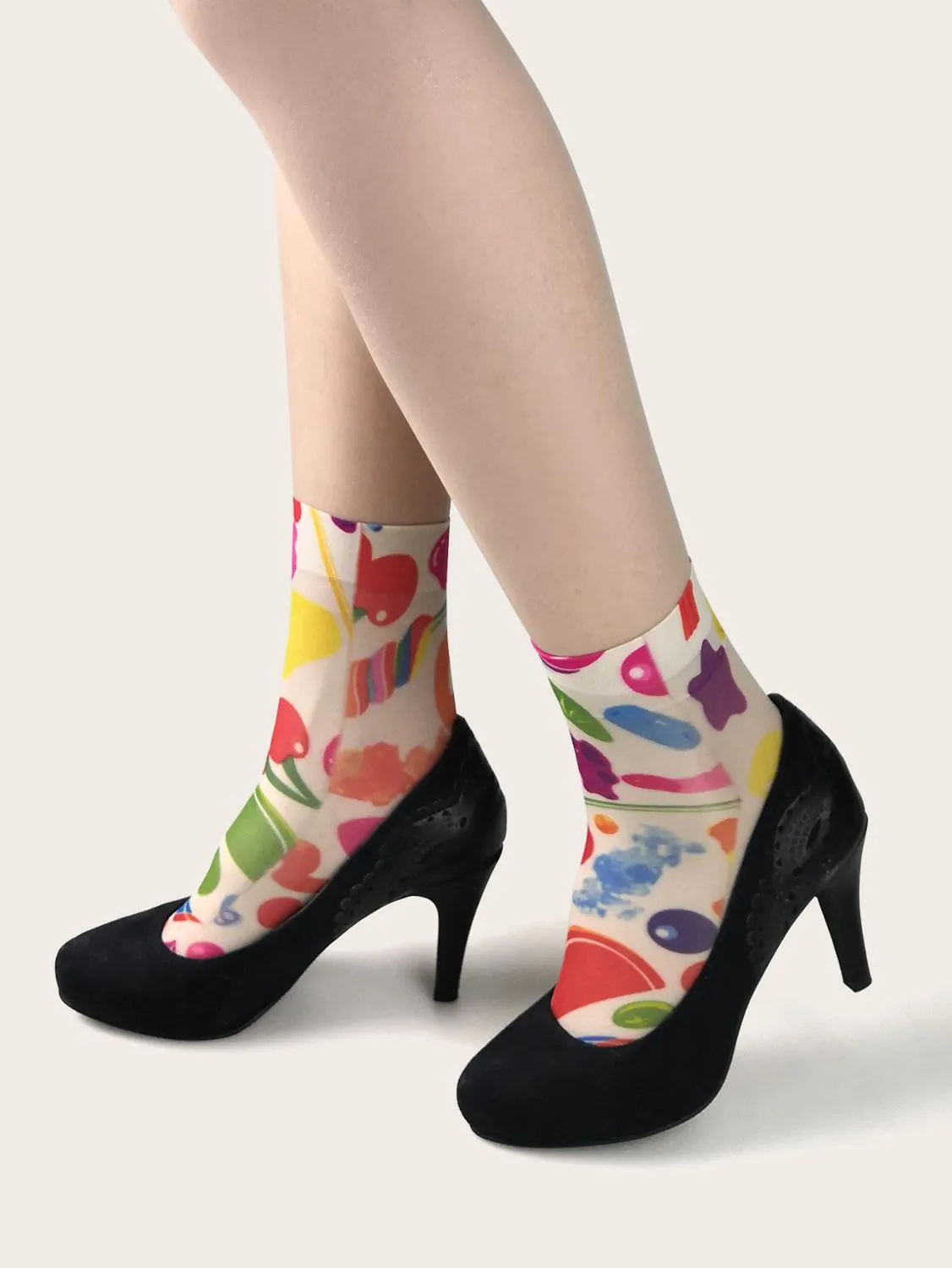 Flower Butterfly Pattern Print Soft Ankle Socks