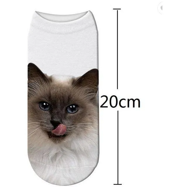 Free   Shipping Women 3D Cat Socks Free plus shipping & handling