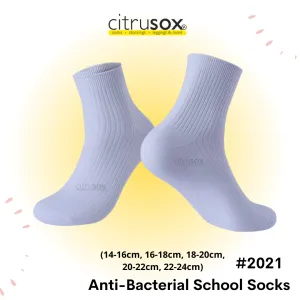 Full White Anti-Bacterial Combed Cotton School Socks