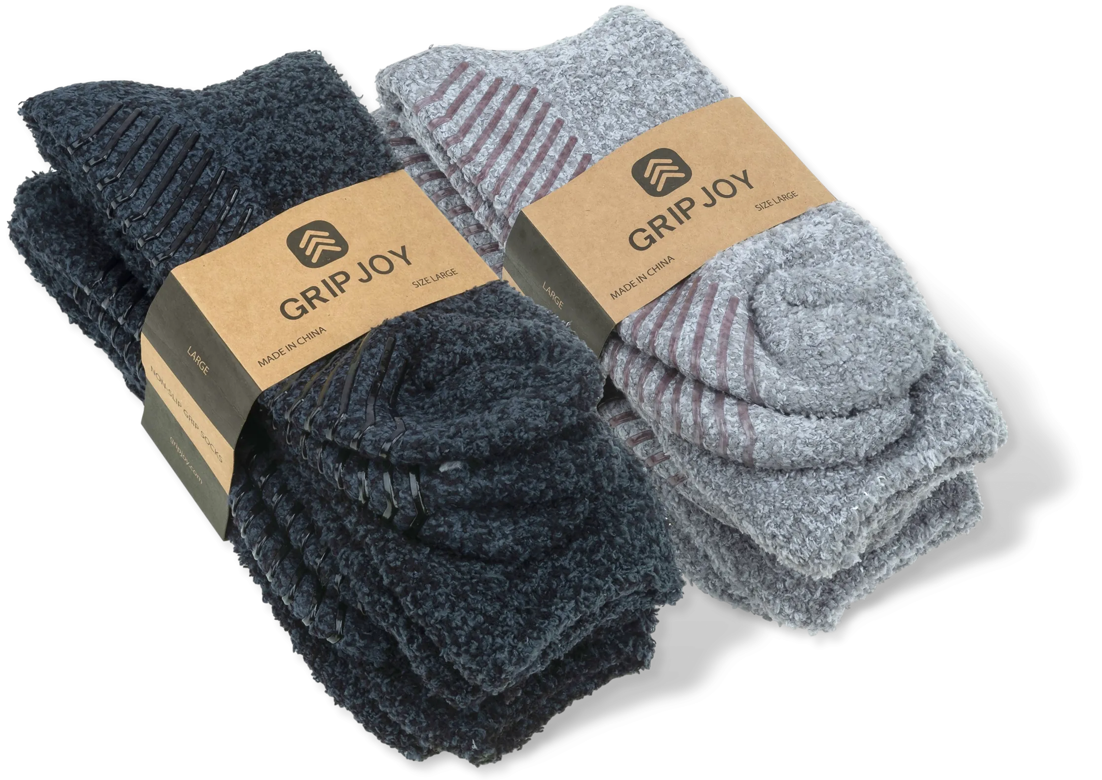 Fuzzy Socks with Grips for Women x4 Pairs