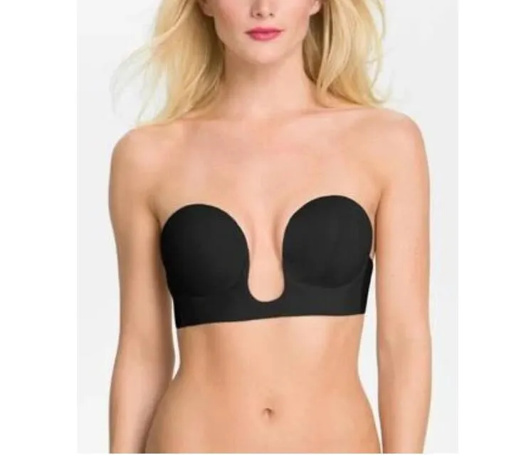 Gathered strapless invisible bra