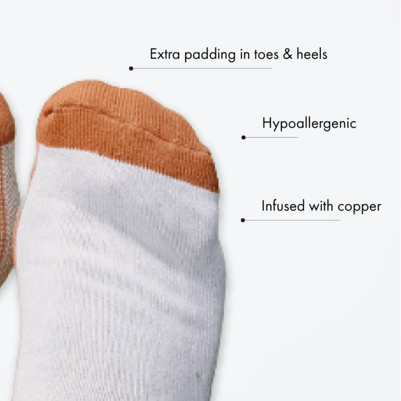 Glucology Copper Classic Socks White