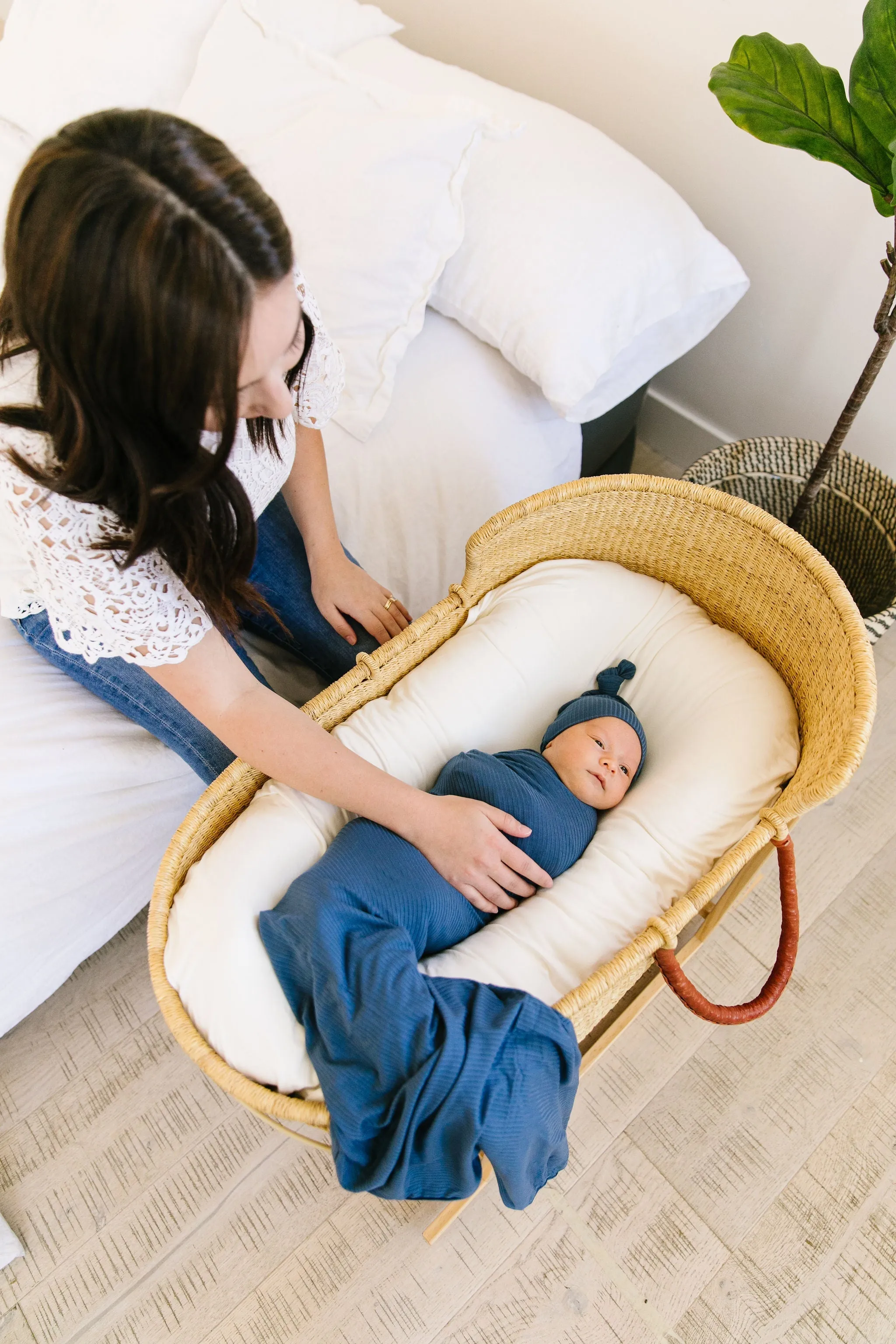 Harrison Ribbed Newborn Hat Bundle (Top   Bottom)