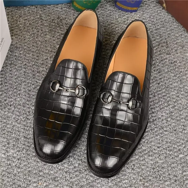 Hazel CrocLuxe Elegant Slip-on Loafers