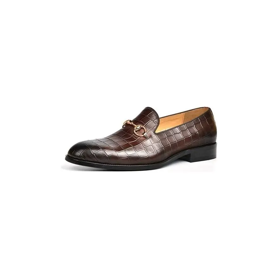 Hazel CrocLuxe Elegant Slip-on Loafers