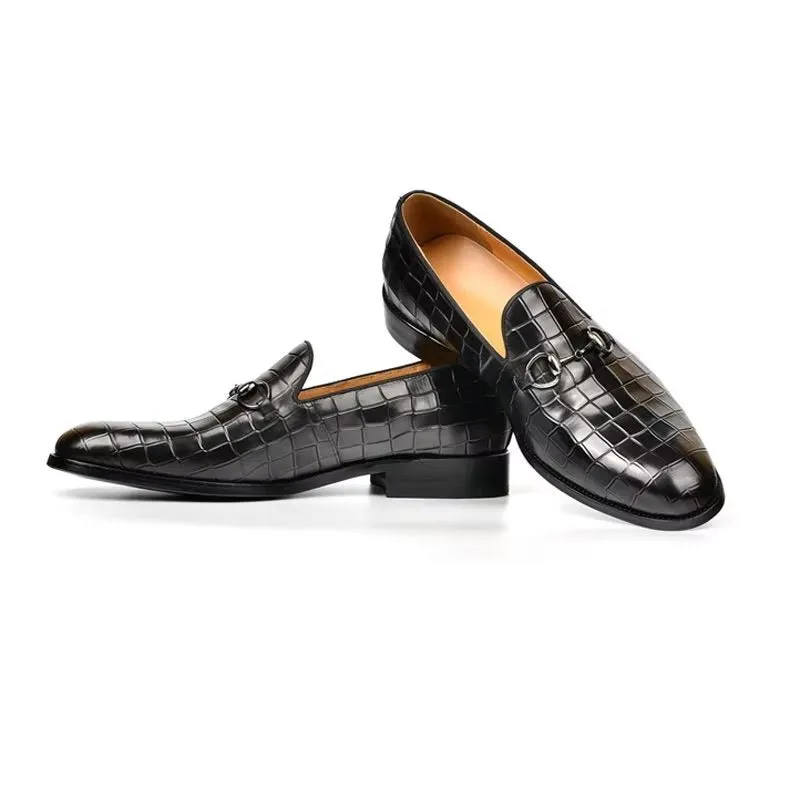 Hazel CrocLuxe Elegant Slip-on Loafers